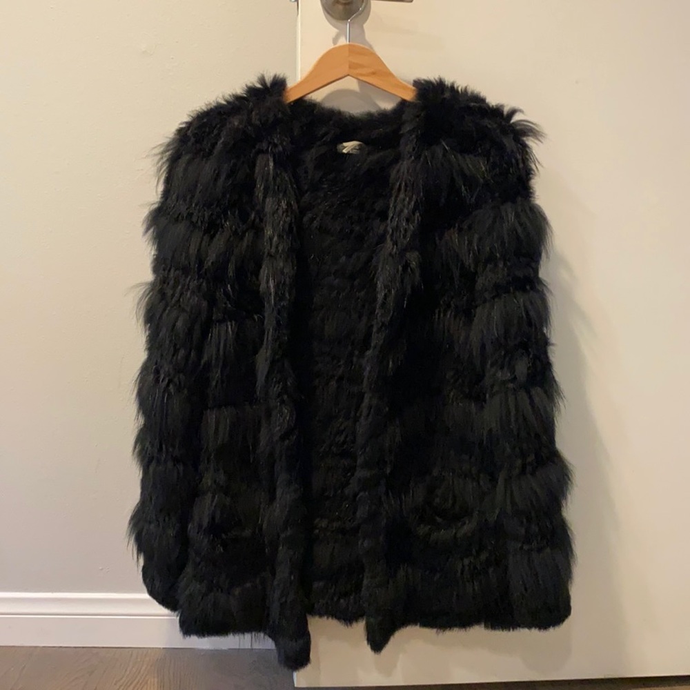 Fur knit jacket